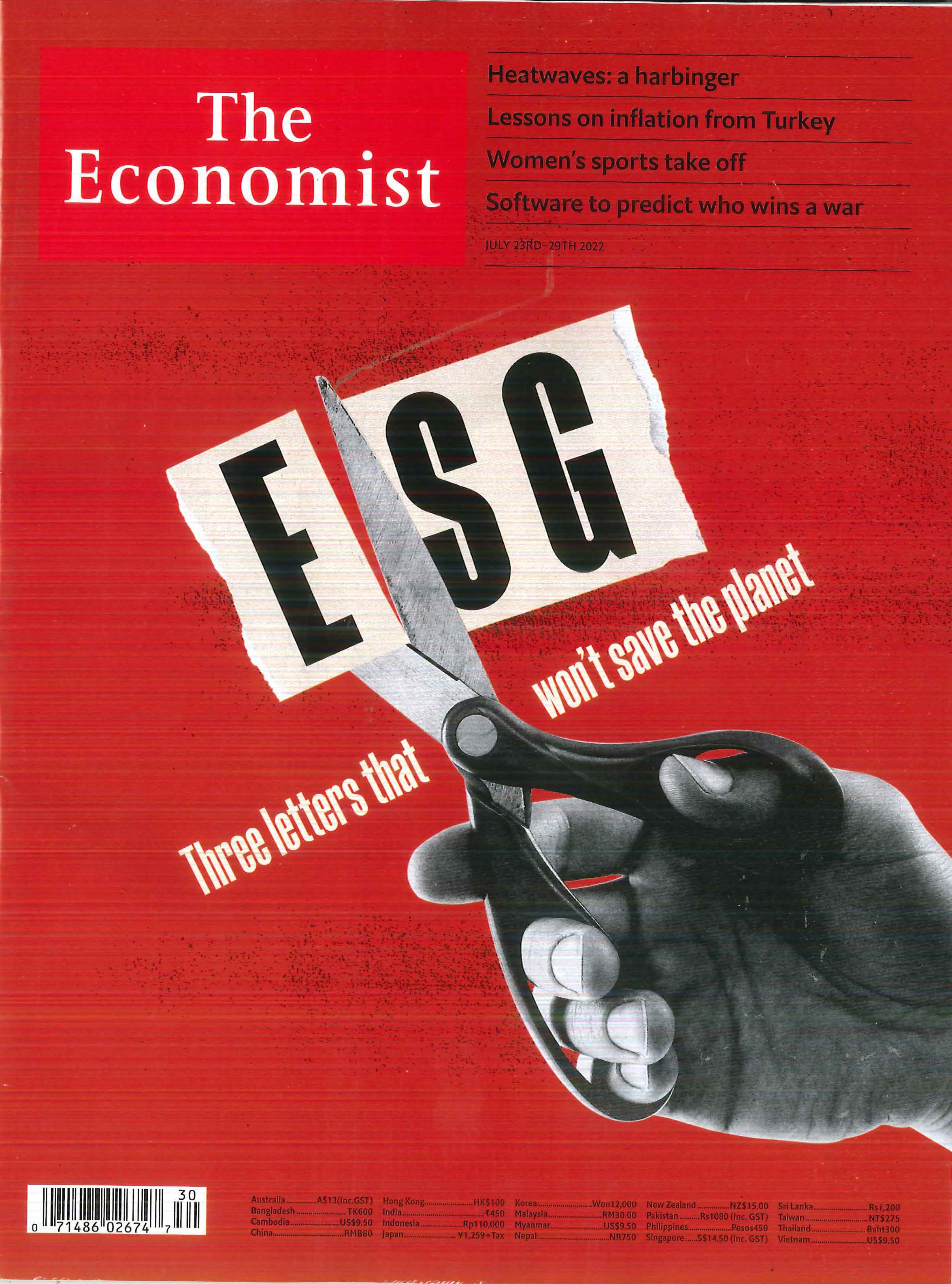 More tips in the front cover of The Economist: “How to Win the Long War”